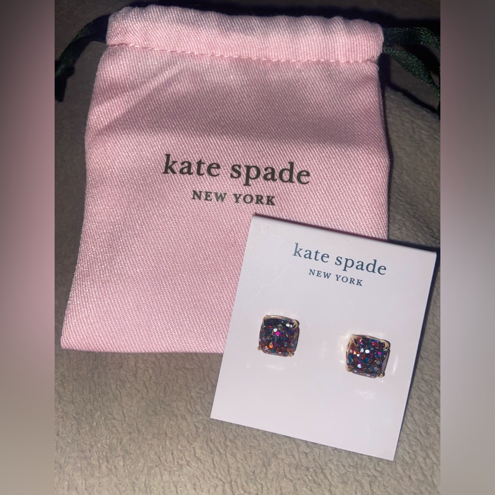 Kate Spade Sparkling Earrings With Pouch